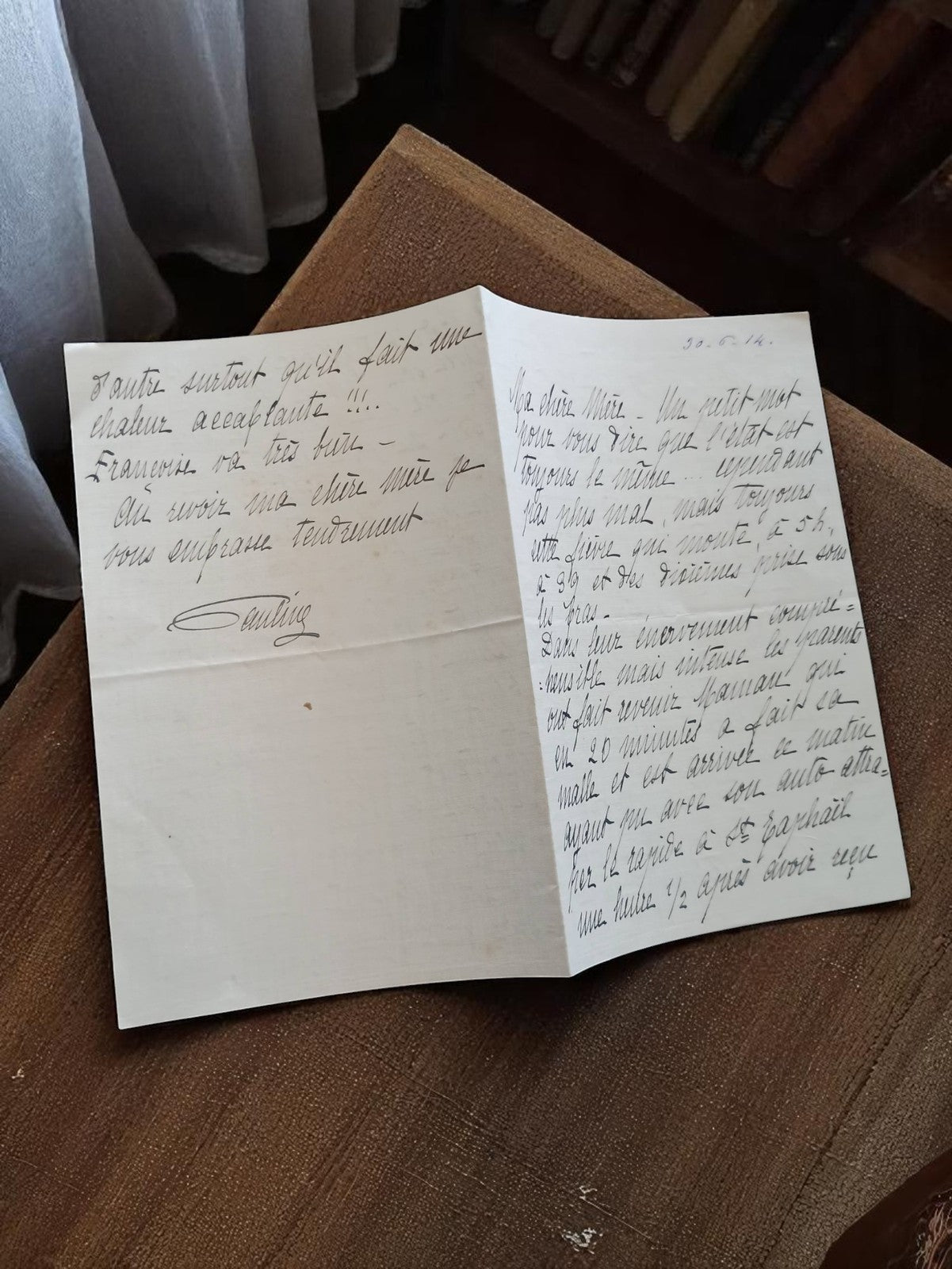 Lettre manuscrite 1918 témoignage guerre ancienne écriture vintage