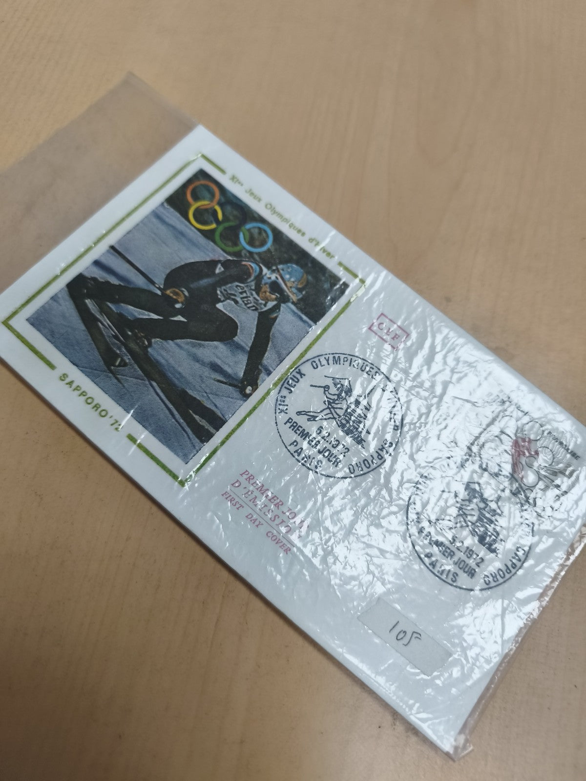 Enveloppe premier jour Sapporo 1972 Jeux Olympiques ski philatélie FDC