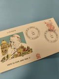 Enveloppe FDC Visite Pape Jean Paul II Lisieux 1980 timbre 1,80 Marianne