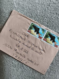 Lettre affranchie 2 timbres Bénin 200f poisson 1999 philatélie Marseille France