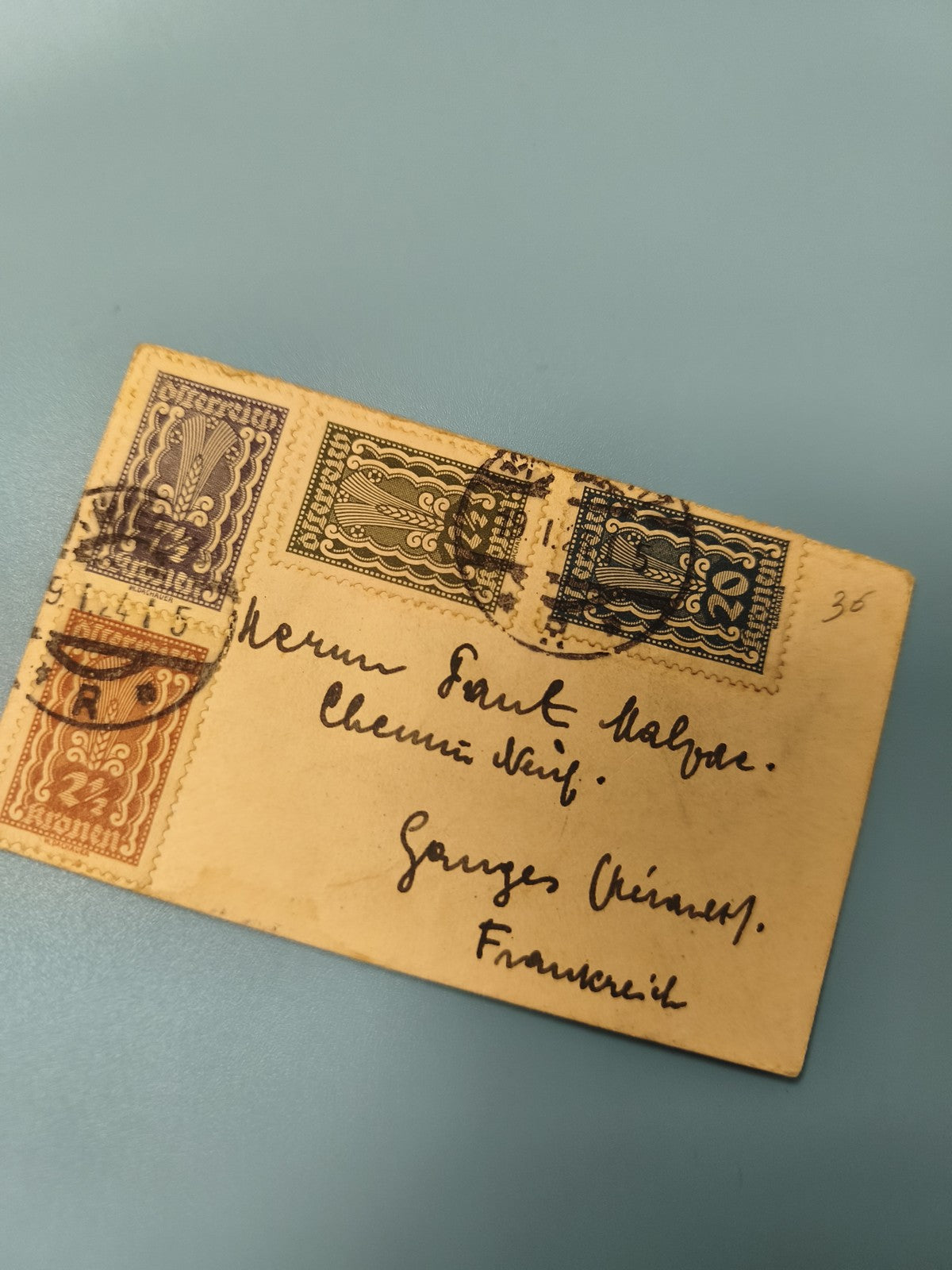 Ancienne enveloppe Allemagne début XXe, timbres oblitérés, philatélie rare