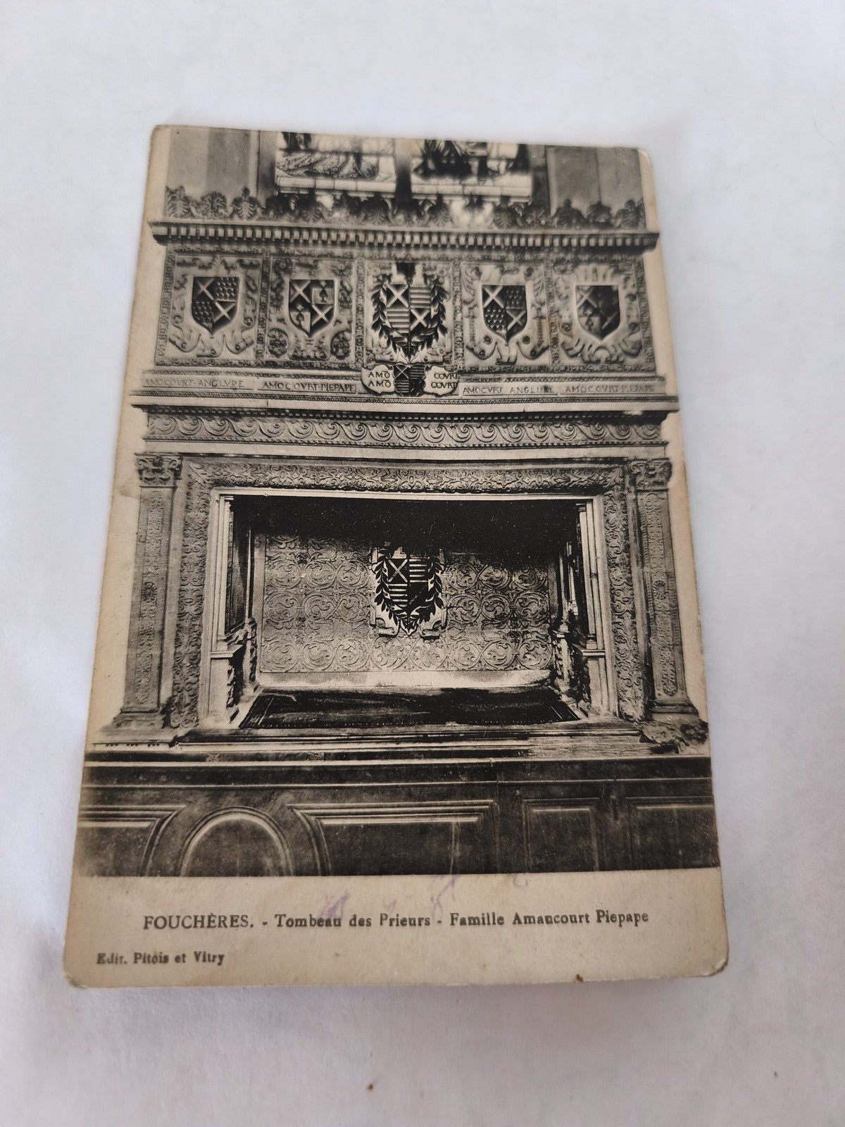 Carte postale ancienne Fouchères vintage rétro collection France rare