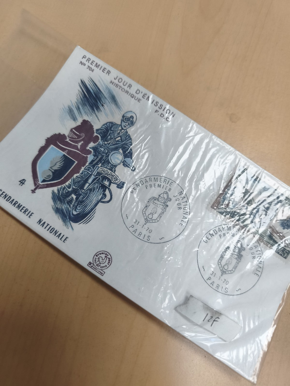 Enveloppe Premier Jour Gendarmerie Nationale FDC 1970 philatélie Paris