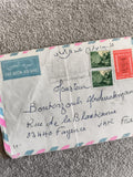 Lettre aérienne Algérie timbres 1975-1945 enveloppe Par Avion philatélie