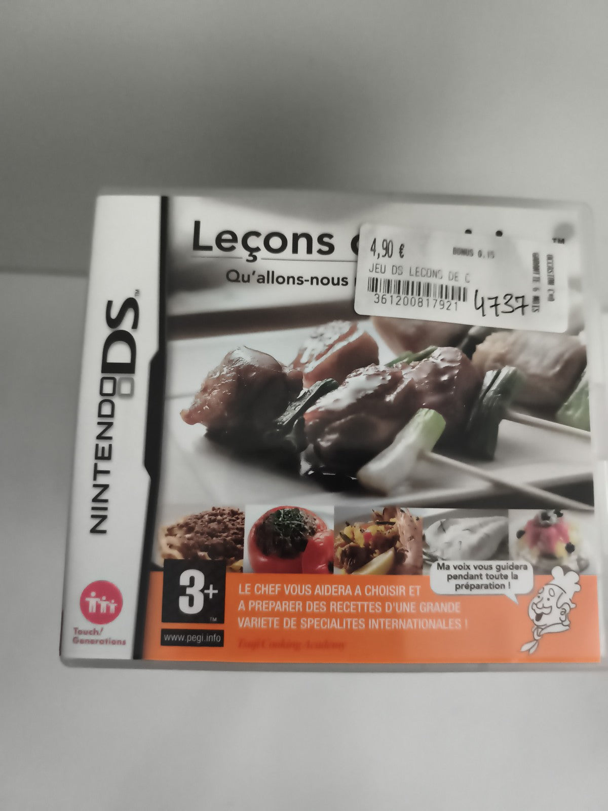 Jeu Nintendo DS Leçons de Cuisine boîte, Touch Generations, français