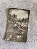 CPA Guerre 14-18 artillerie fleurs ruban bleu Pâques militaire ancienne