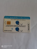 Carte téléphonique vintage Crédit du Nord Libertimmo puce 50 unités France