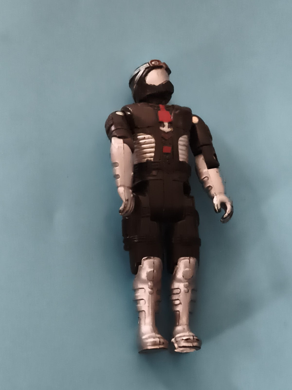 Figurine articulée Gi Joe Cobra noir argent 80s robot cyborg