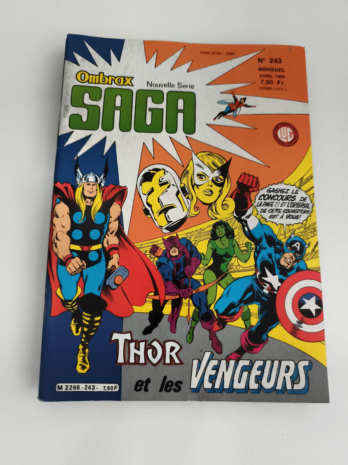 Comic Ombrax Saga n°243 Thor Vengeurs avril 1986 vintage LUG Marvel