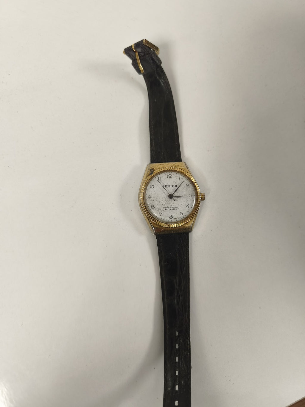 Montre homme mécanique vintage Senior ancien, montre-bracelet rétro collection