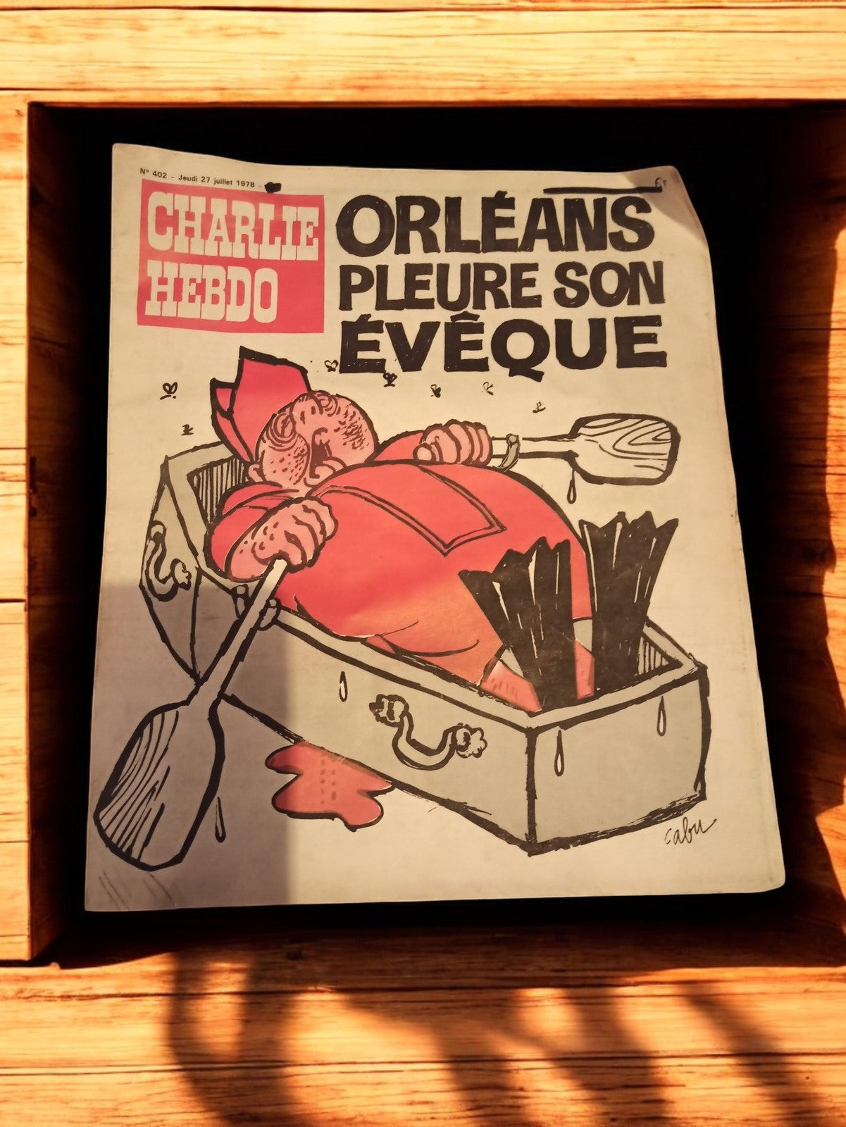 Magazine Charlie Hebdo n°402 1978 vintage satire Orléans évêque Cabu