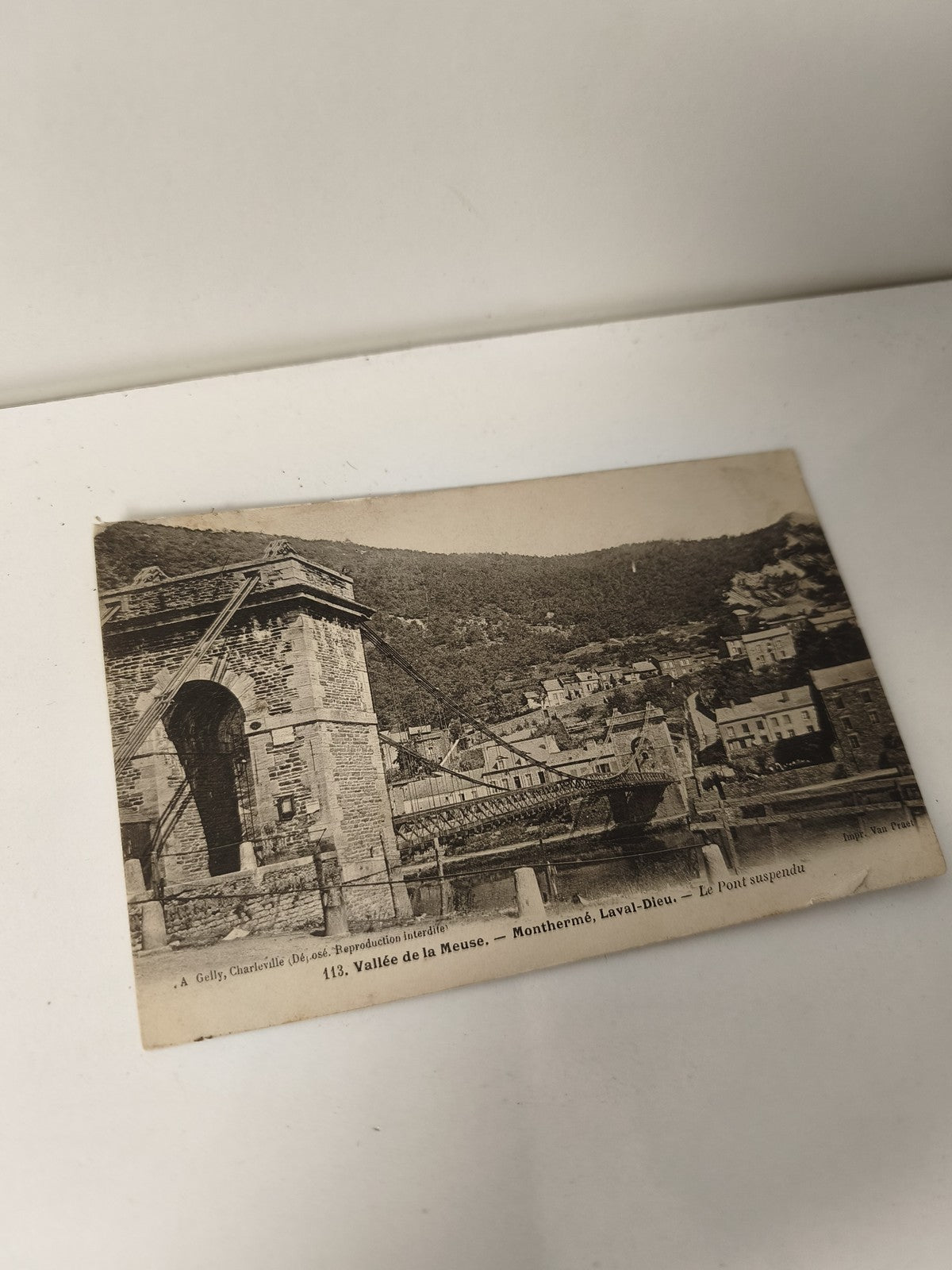 Carte postale ancienne vintage Vallée de la Meuse paysage rétro collection