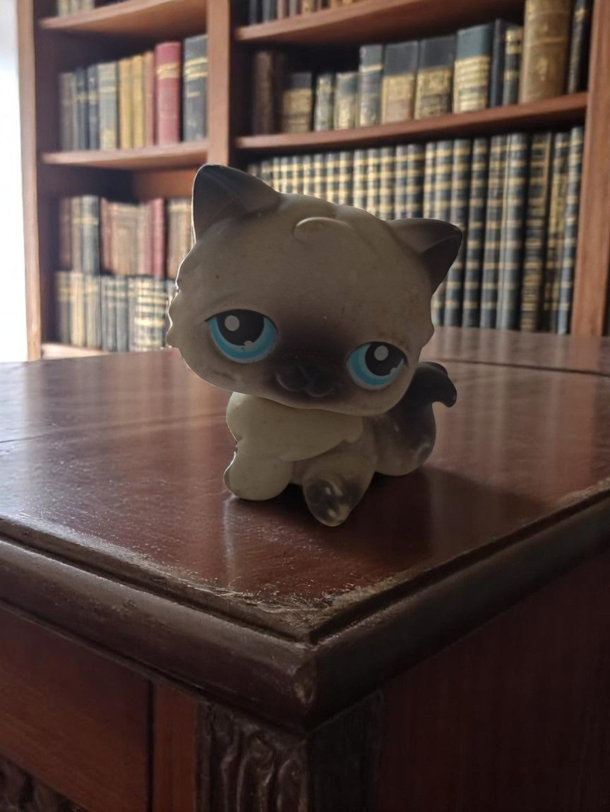 Figurine Petshop chat siamois vintage yeux bleus jouet ancien rare