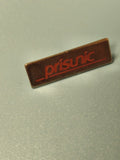 Vintage pin's Prisunic rectangulaire logo rouge collection rétro ancien