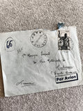 Lettre affranchie Afrique Équatoriale 1951, cachet Fernan-Vaz, Par Avion