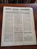 Bulletin Intérieur d?Information FTPF ancien journal communiste France vintage