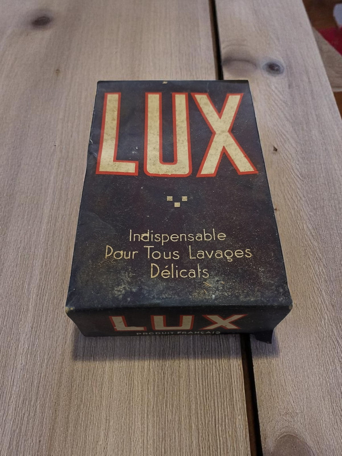 Boîte lessive Lux vintage années 50, carton ancien, déco rétro linge délicat