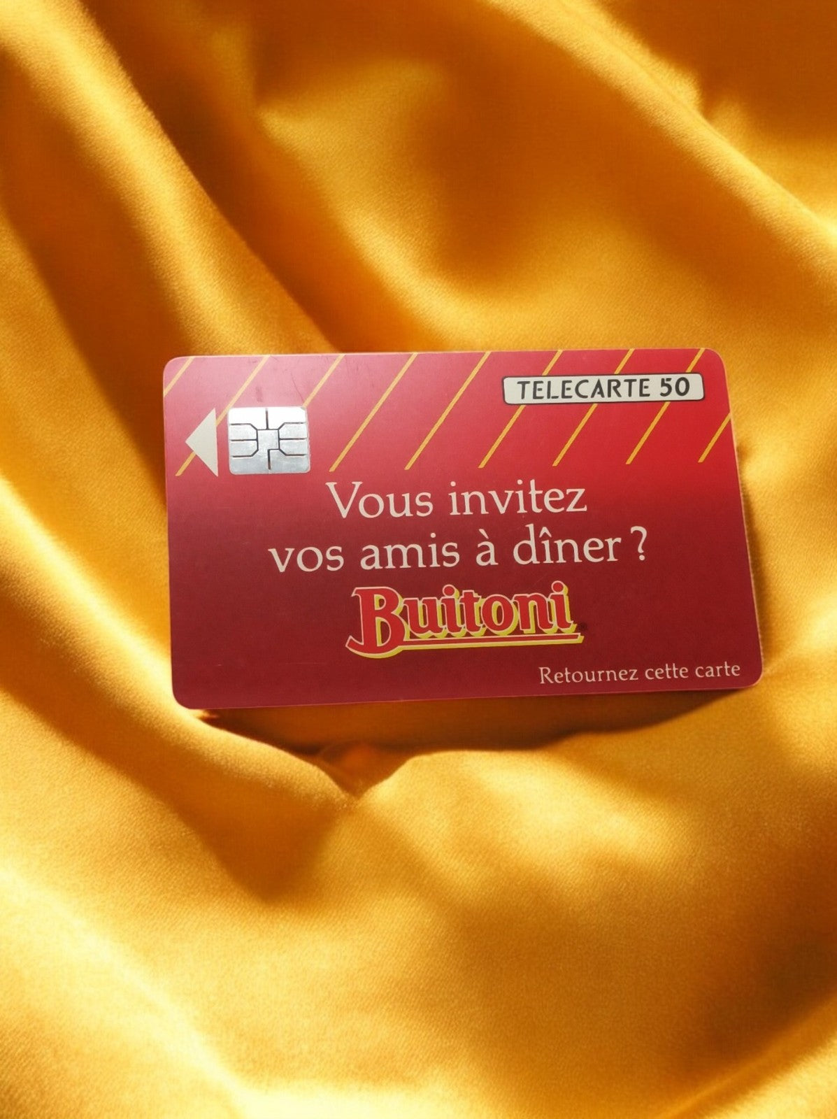 Télécarte vintage 50 unités Buitoni pub rouge rétro carte téléphonique