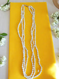 Collier trois rangs perles de culture vintage, fermoir doré, bijou ancien