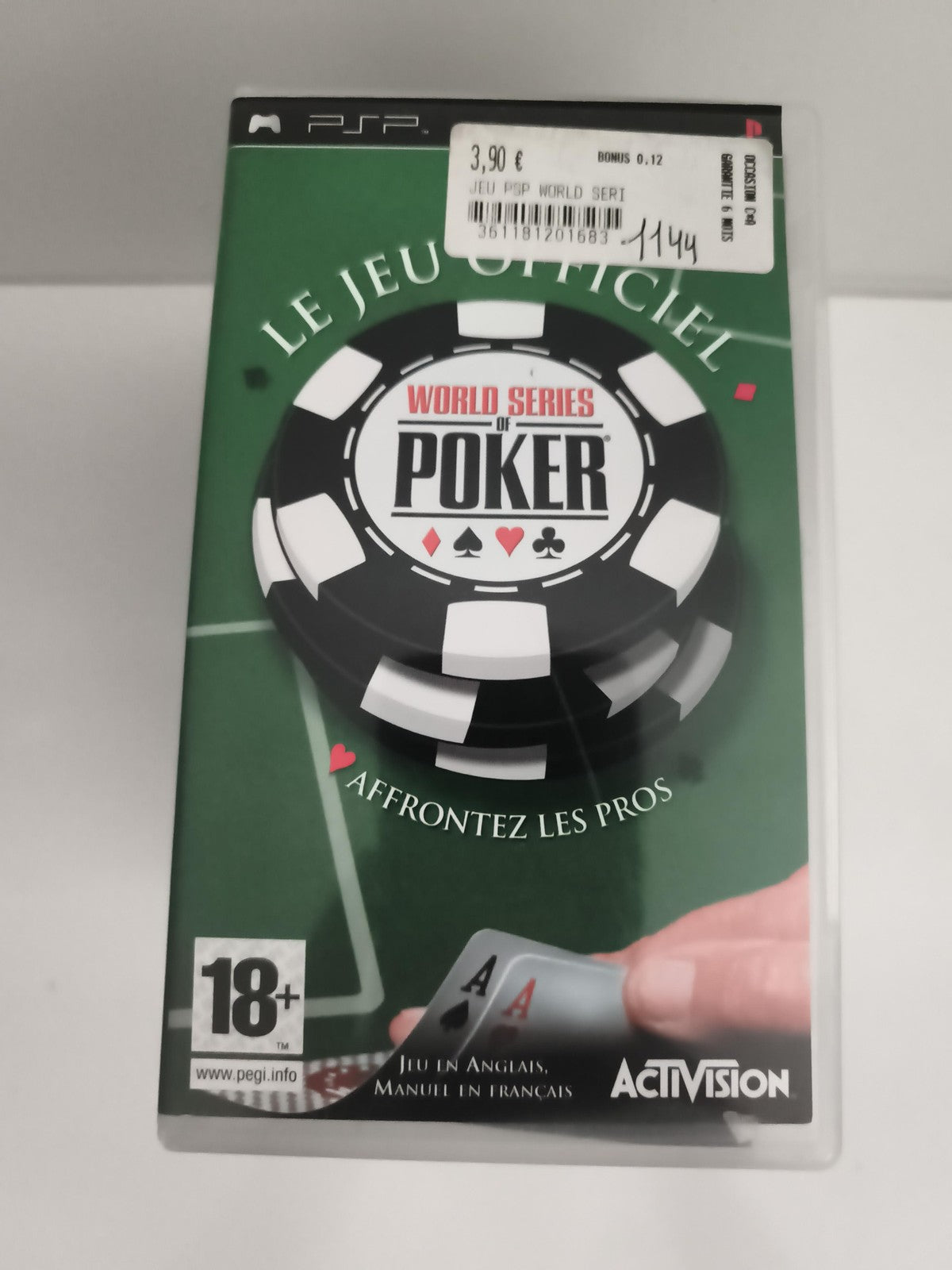 Jeu PSP World Series of Poker Activision, jeu de poker PlayStation, 18+, françai