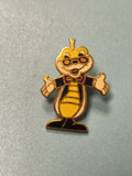 Pin's vintage personnage dessin animé jaune et bleu émaillé collection (ref 10)