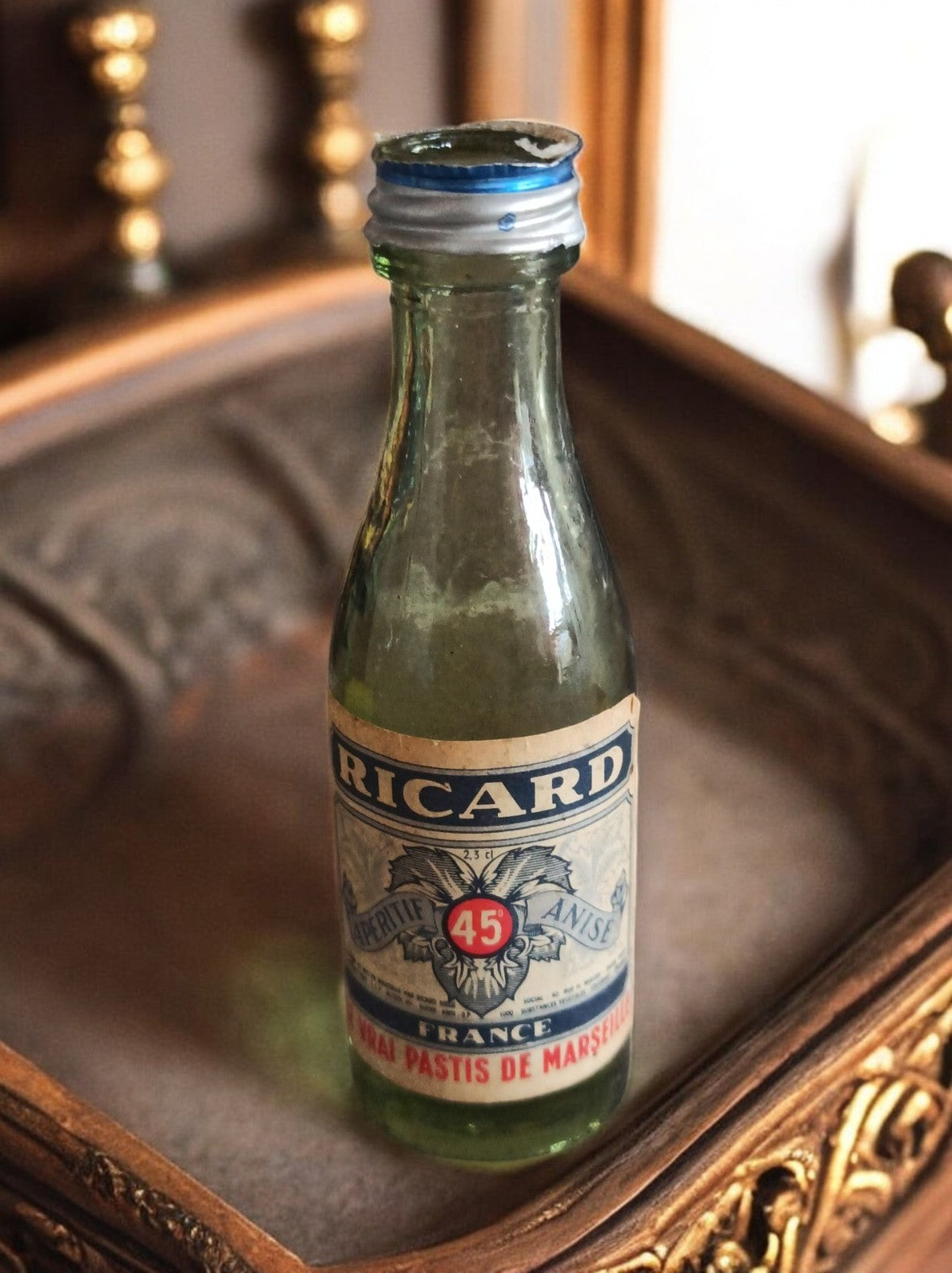 Bouteille Ricard vintage 45° apéritif anisé France ancienne mignonette déco