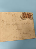 Ancienne enveloppe oblitérée début XXe philatélie France timbres 25c (Ref 6)
