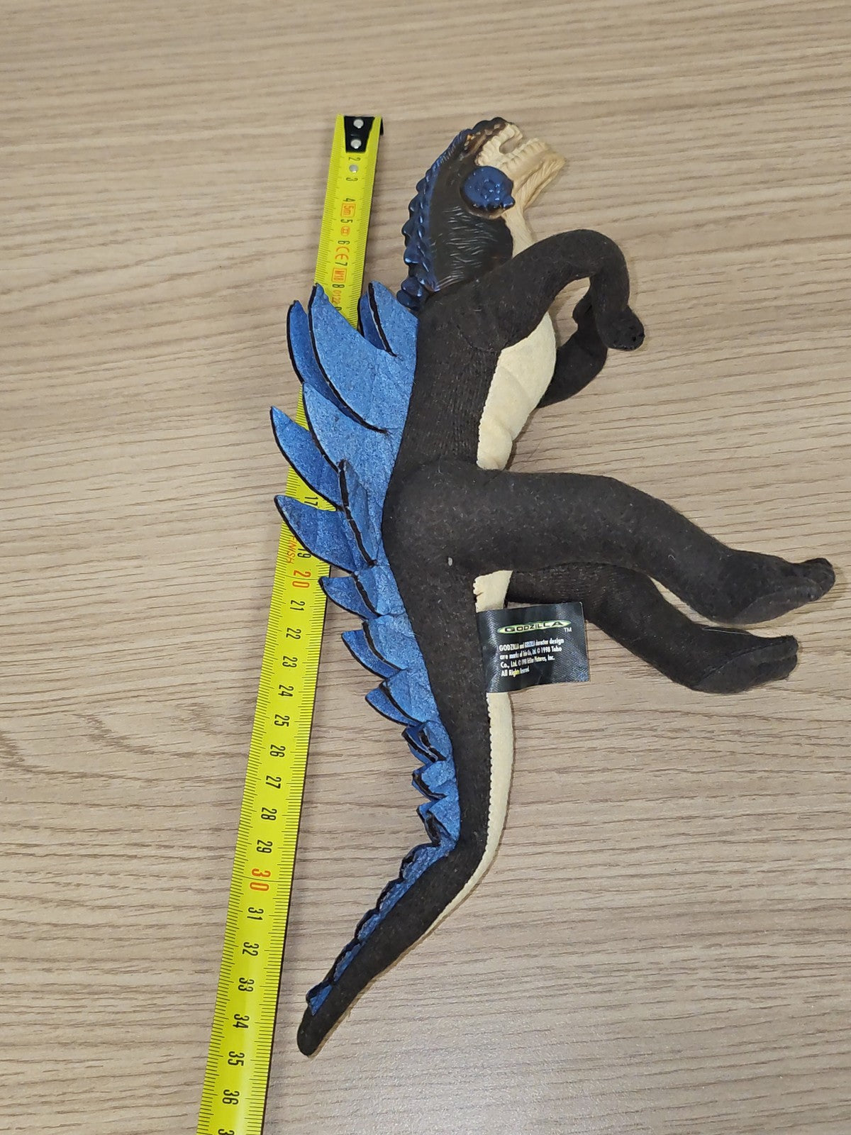 Peluche Godzilla vintage 1998 Toho, ancien jouet collector rare, état bon