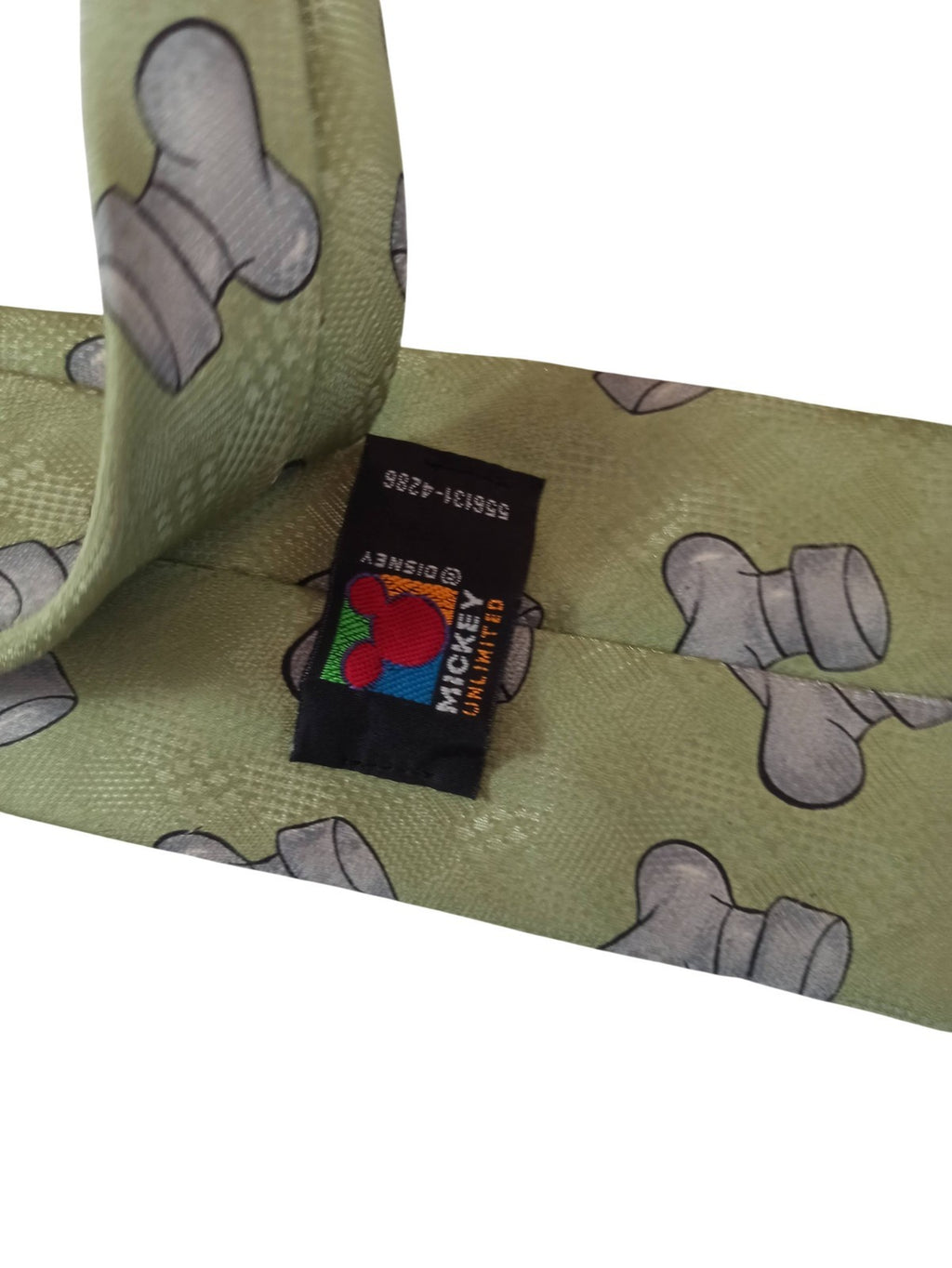 Cravate vintage Disney Dingo vert motif rétro adulte soie accessoire ancien