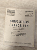 Ancien livret compositions françaises 1949 baccalauréat, Cours Universitaires
