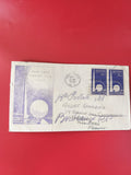Enveloppe philatélie New York World's Fair 1939 timbres USA bleus oblitérés
