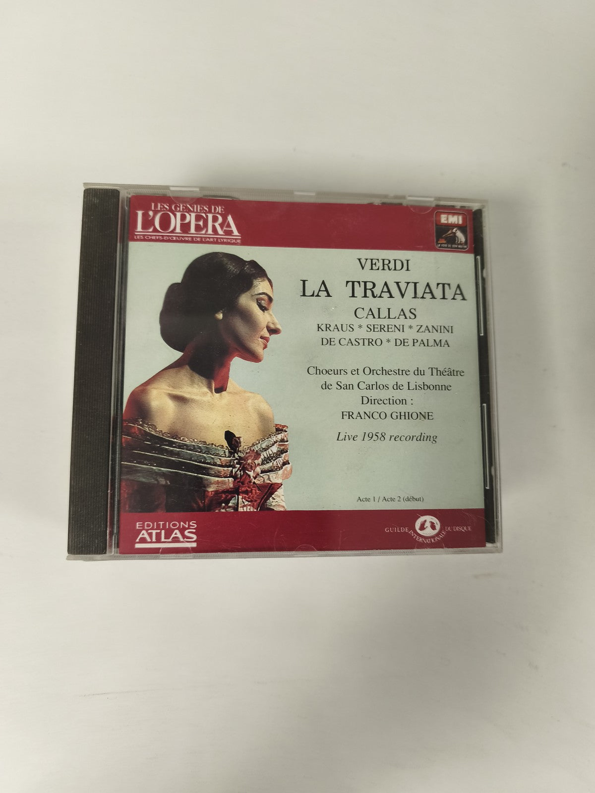 CD Verdi La Traviata Callas Théâtre San Carlos Lisbonne Editions Atlas Opéra