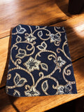 Tissu ancien velours broché jacquard liturgique religieux vintage floral