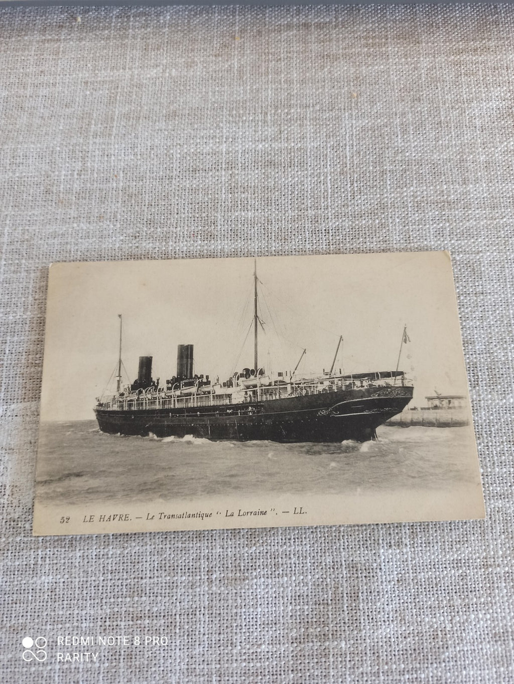 Carte postale ancienne paquebot La Lorraine Le Havre maritime vintage