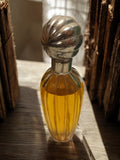Flacon factice de parfum ancien vitrine déco vintage, bouchon métal, forme godro