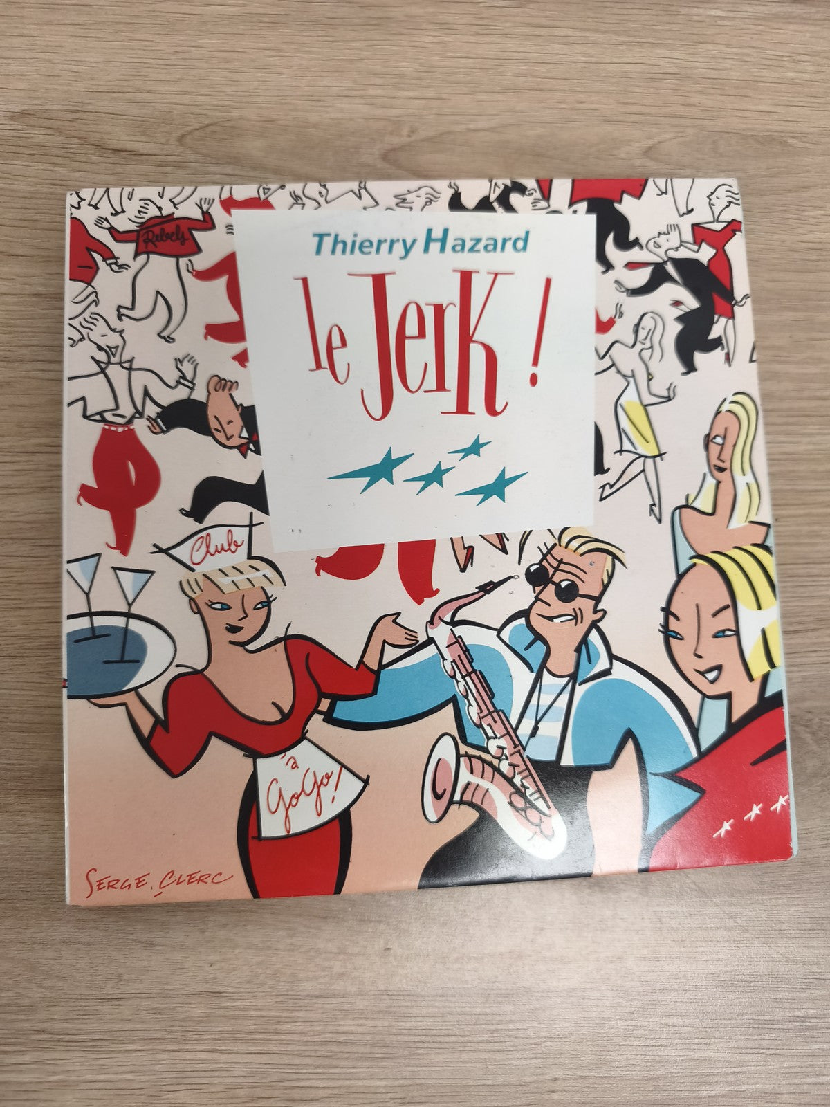 Vinyle 45 tours Thierry Hazard Le Jerk pochette illustrée couleurs (Ref 2)
