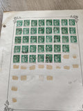 Gros lot timbres anciens Marianne 90c verts oblitérés pour étude philatélie
