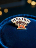 Pin's vintage MALIBU édition limitée, logo palmier, badge publicitaire rétro