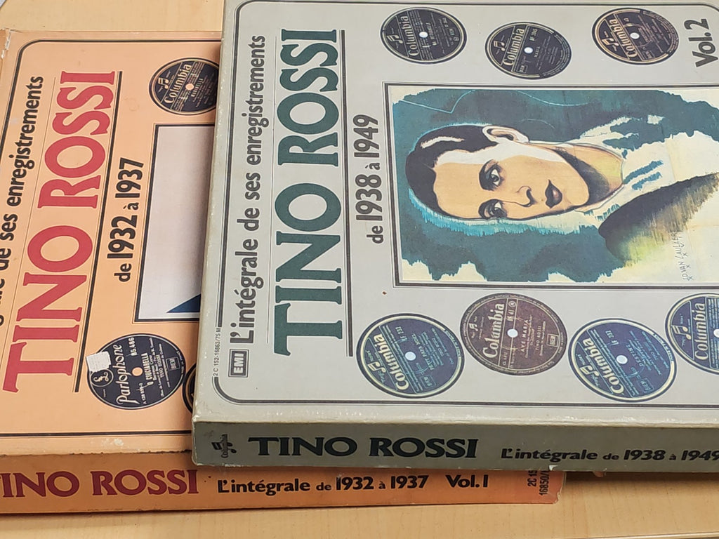 Lot 2 coffrets vinyles 33T Tino Rossi intégrale enregistrements audio disques