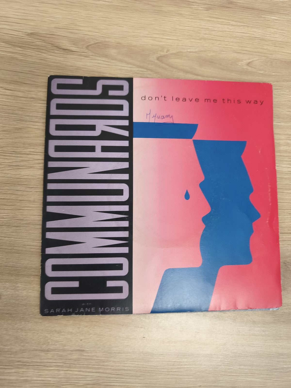 Vinyle 45T Communards Sarah Jane Morris Don't Leave Me This Way pochette rose bl