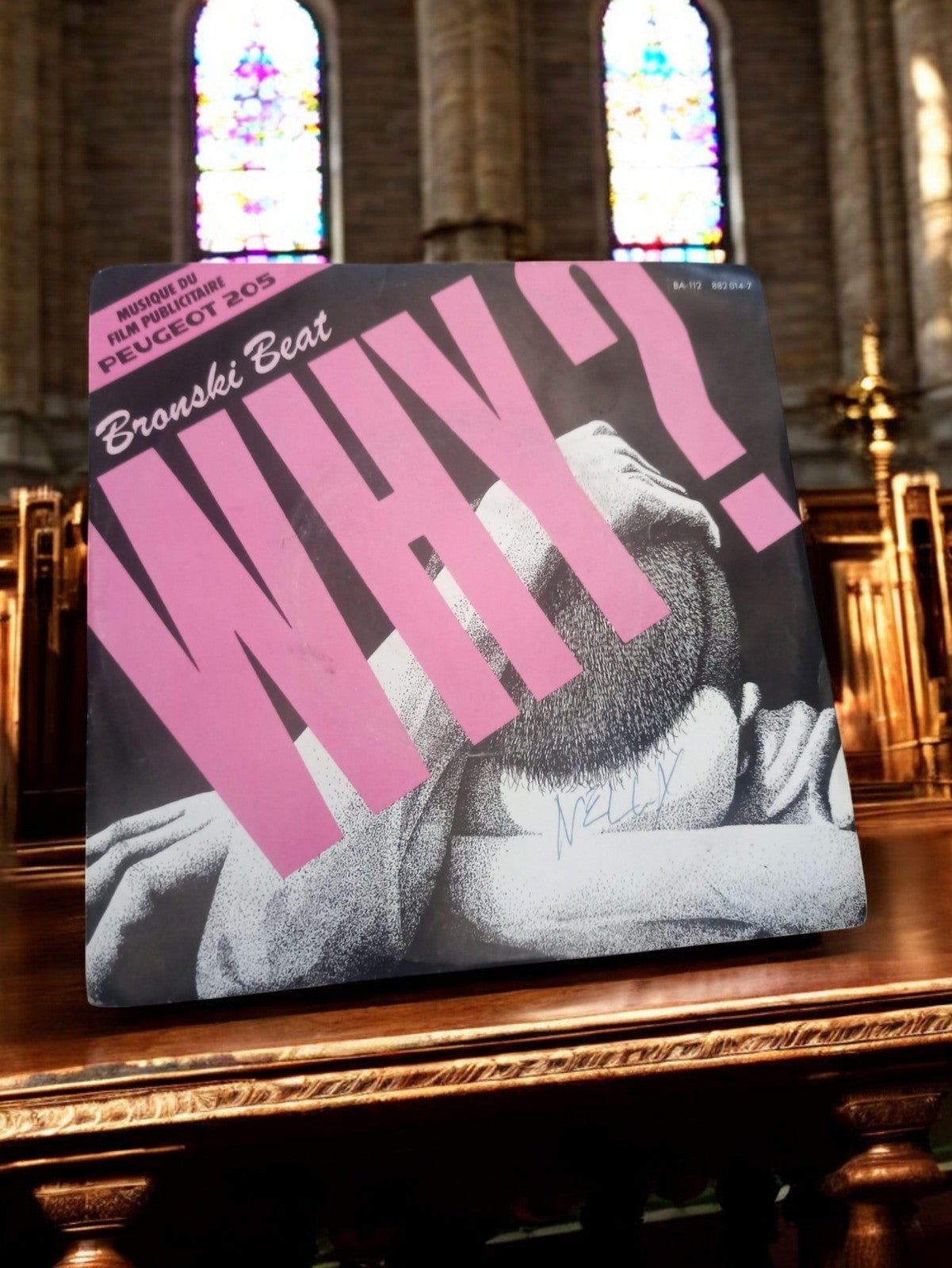 Vinyle 45 tours Bronski Beat WHY? années 80 vintage maxi single pub Peugeot
