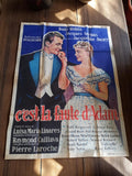 Affiche cinéma vintage "C'est la faute d'Adam" film Jacqueline Audry années 50