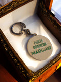Porte-clés vintage métal Margnat porte bonheur ancien publicitaire rétro