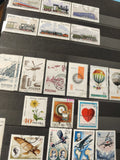 Lot anciens timbres oblitérés Pologne Polska trains avions fleurs collection