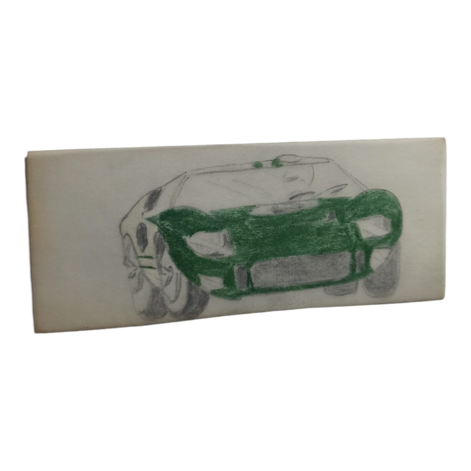 Plan calque voiture Scalextric Dinky Toys dessin original vert