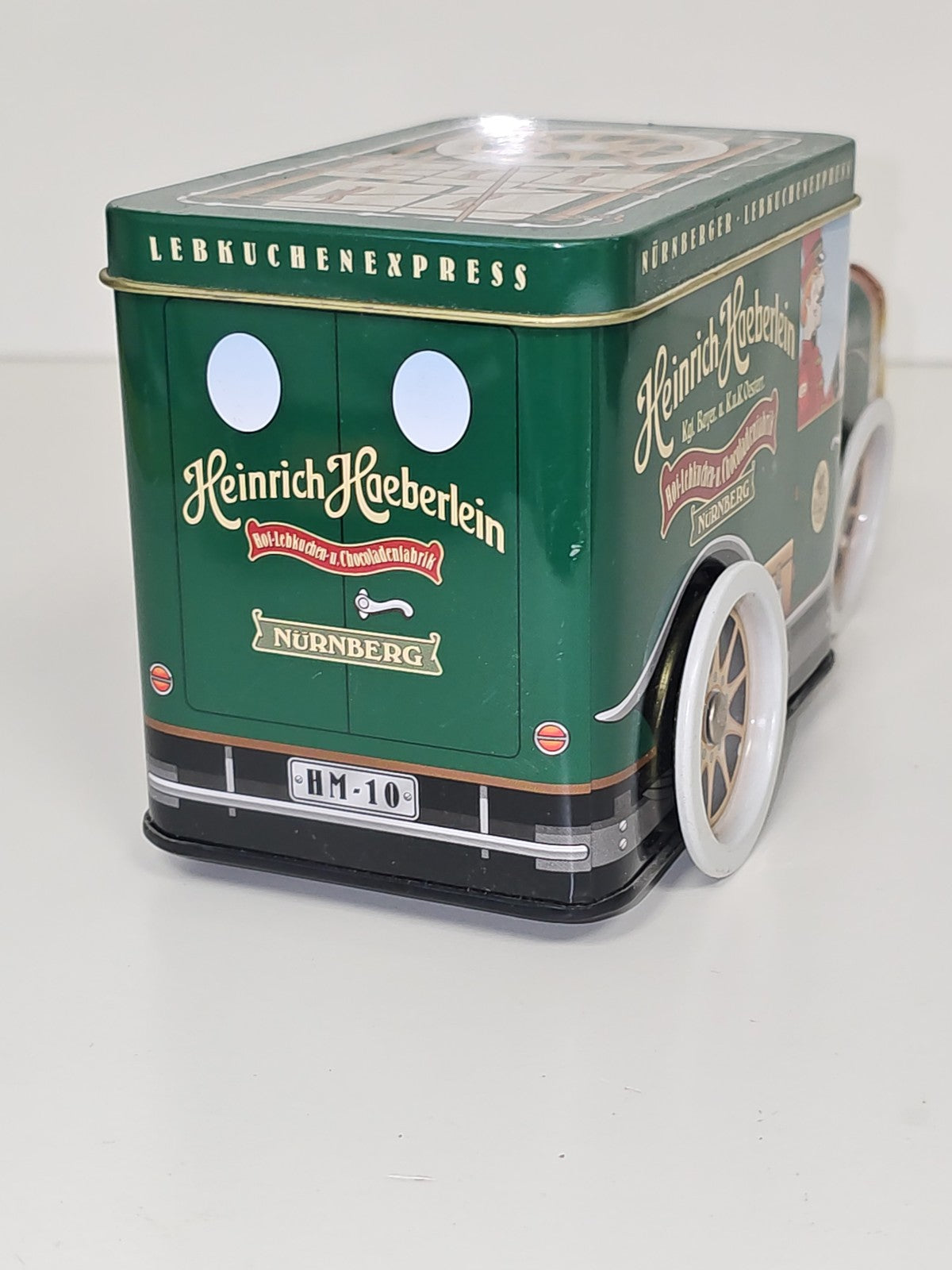 Camion en étain Heinrich Haeberlein Nuremberg avec boîte à musique d'origine