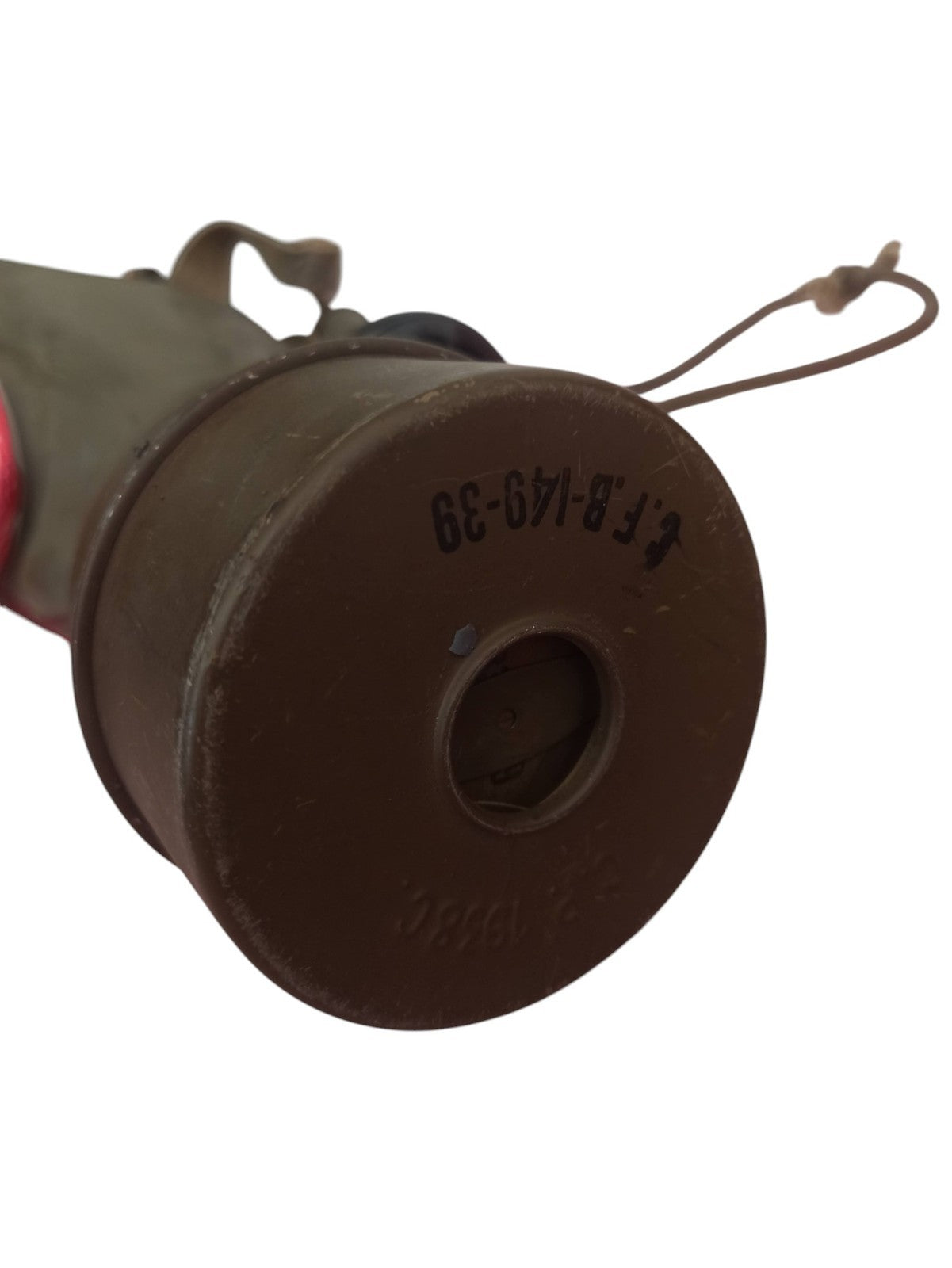 Masque à gaz ancien WW2 avec filtre et boîte métal militaria vintage Seconde Gue