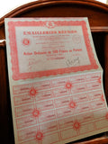 Ancien titre au porteur Émailleries Réunies vintage années 1920 collection