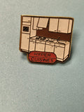 Vintage pin's Hyper Cuisines ancien, cuisine miniature, collection publicitaire