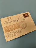 Enveloppe FDC premier jour Olympique Grèce 1964 timbre et cachets visibles